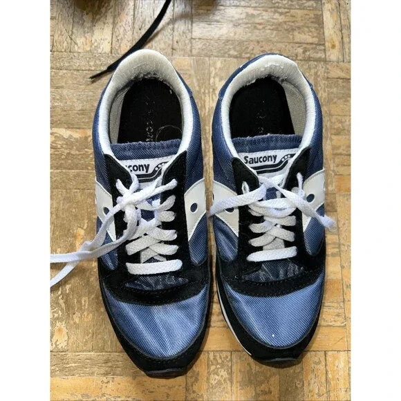 Saucony Jazz 81 S70539-10 Mens Blue Suede Lace Up Lifestyle Sneakers Shoes - Picture 4 of 6